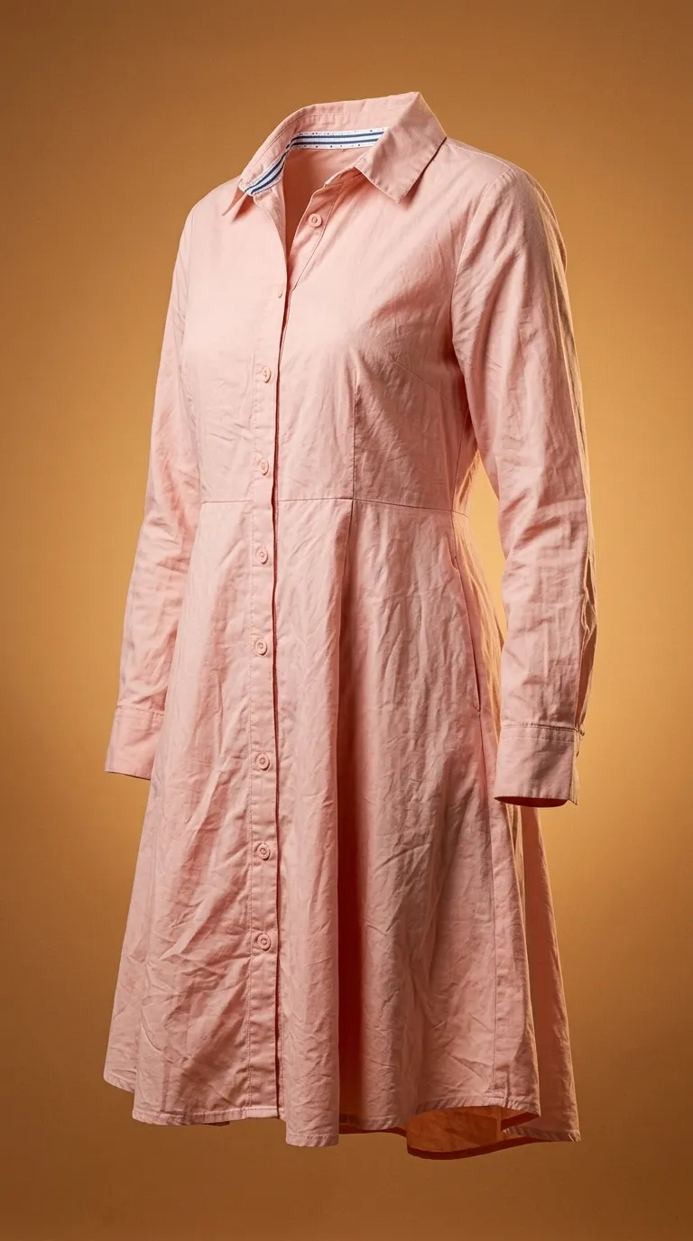 Robe Chemise Rose Élégante