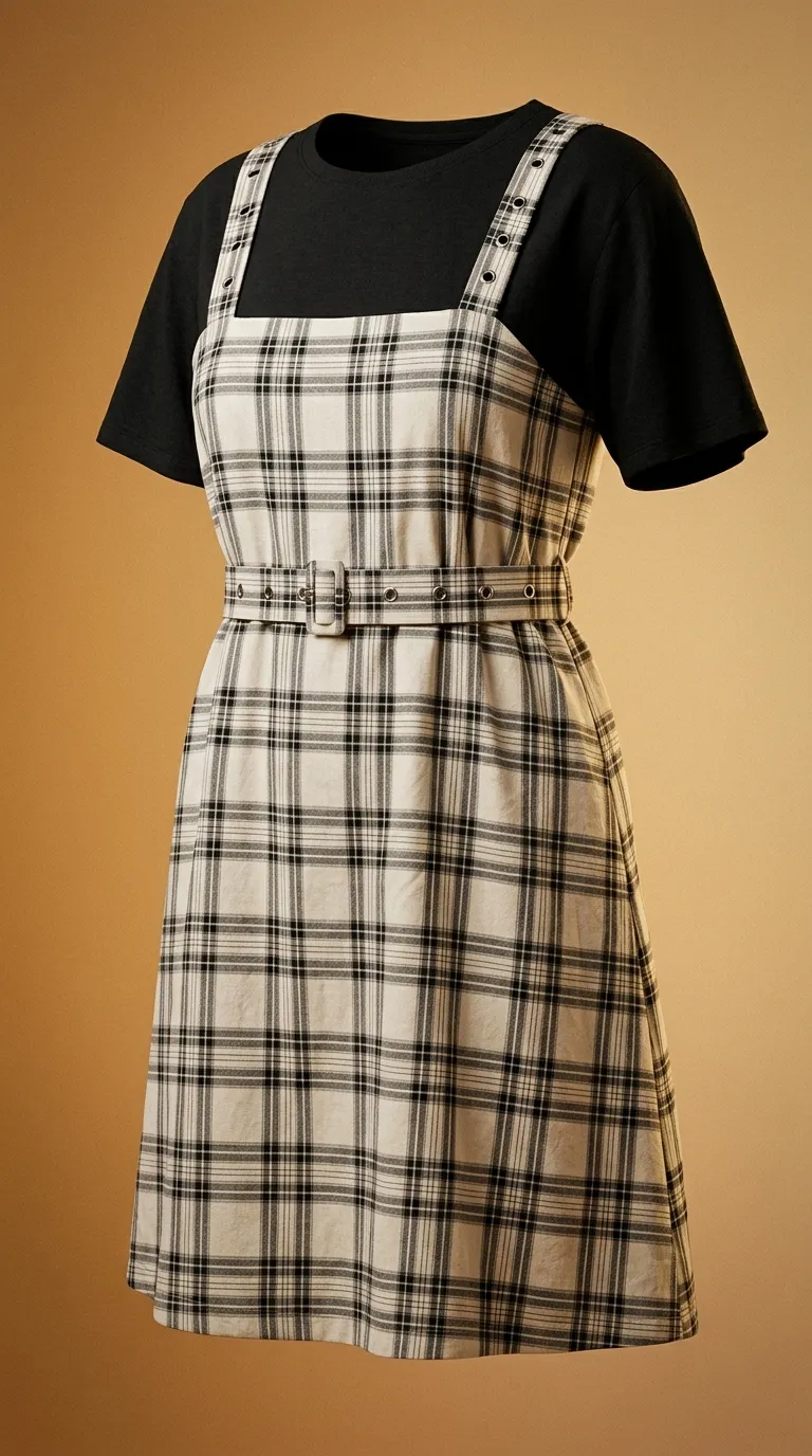 Robe tablier écossaise
