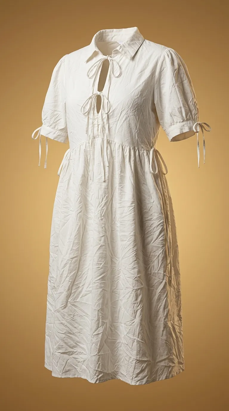 Robe chemise coton blanche